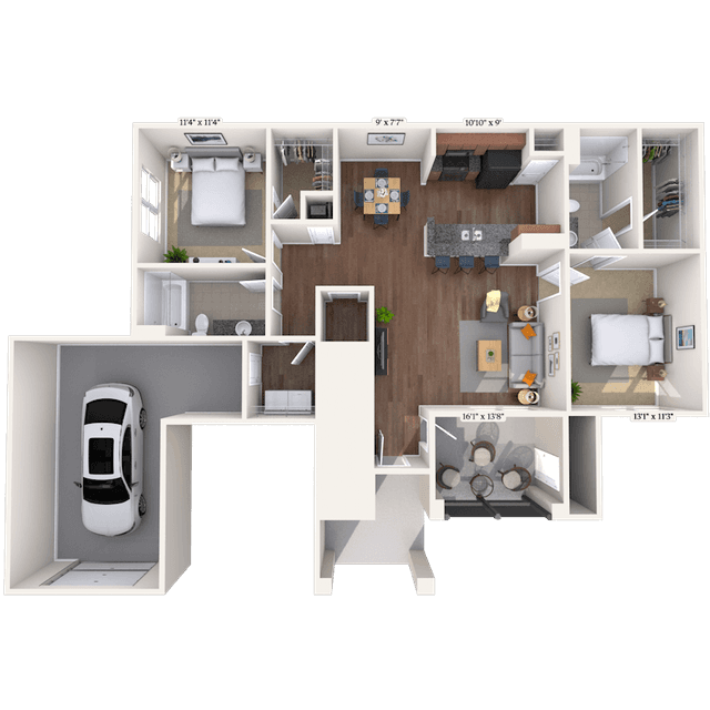 Floorplan image of unit 10116