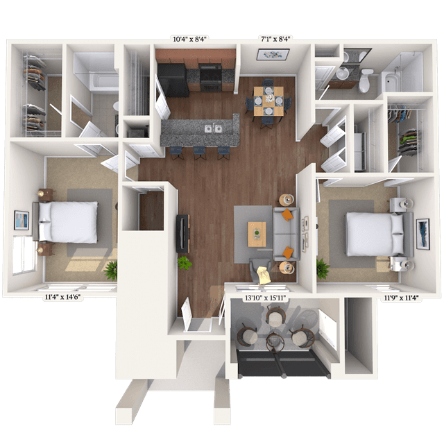 Floorplan image of unit 13117
