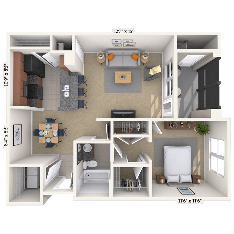Floorplan image of unit 11133