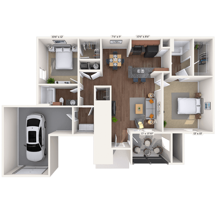 Floorplan image of unit II 23-2116