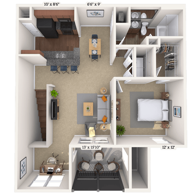 Floorplan image of unit II 27-6124