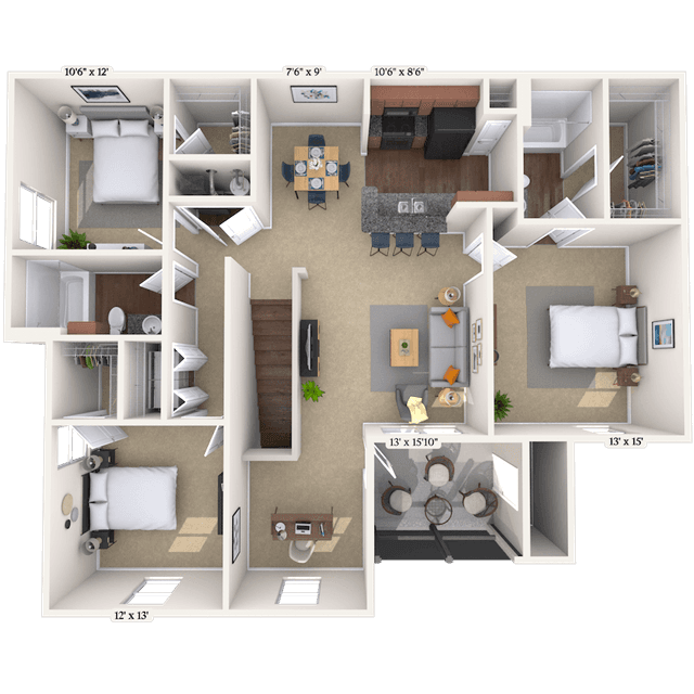 Floorplan image of unit II 29-8125