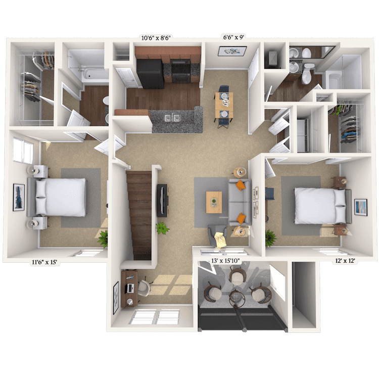 Floorplan image of unit II 38-17124