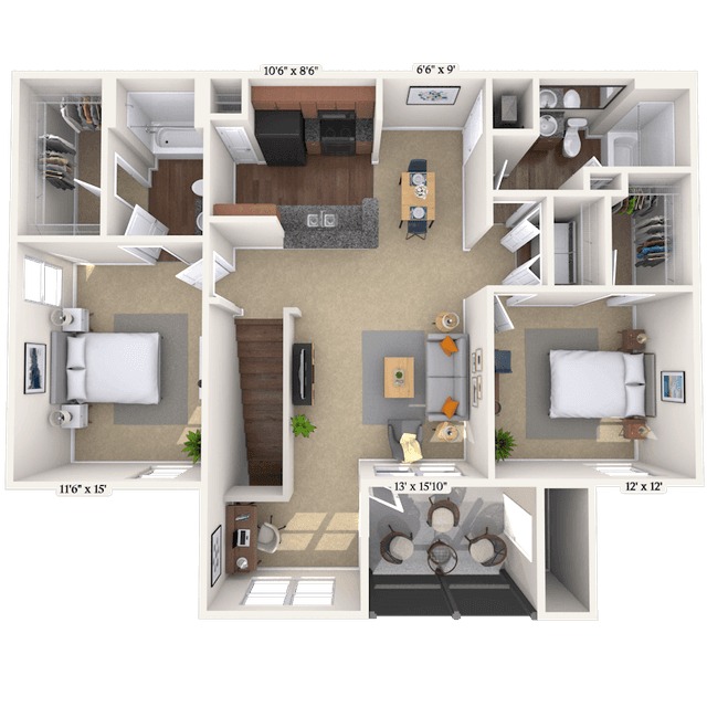 Floorplan image of unit II 42-21123