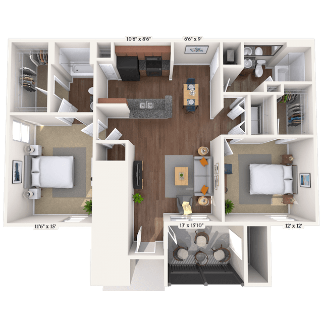 Floorplan image of unit II 42-21115
