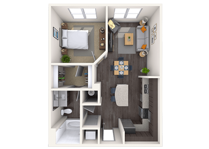 Floorplan image of unit 1400M218