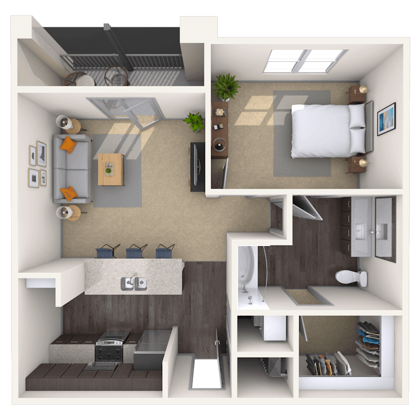 Floorplan image of unit 1201-413