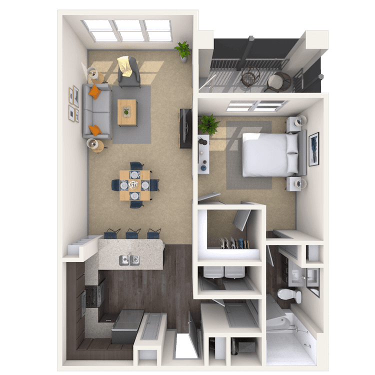 Floorplan image of unit 1400-417