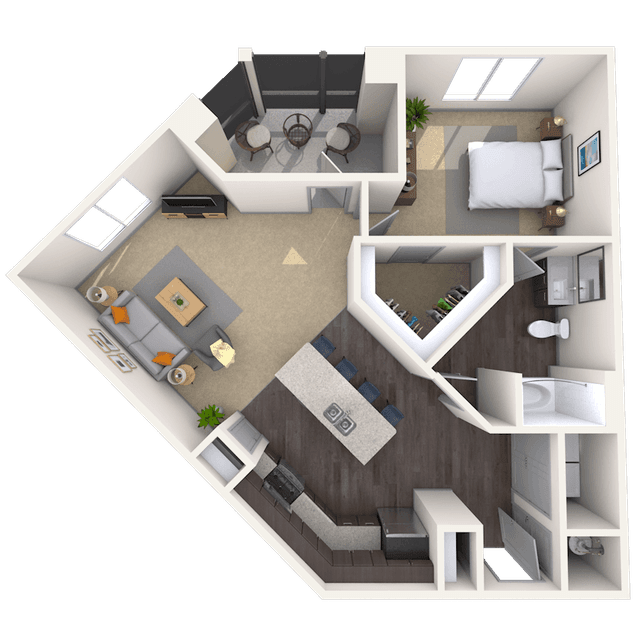 Floorplan image of unit 1400-207