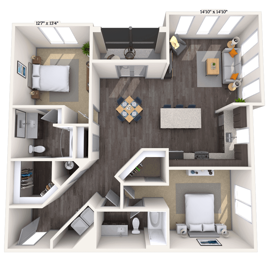Floorplan image of unit 1400M202