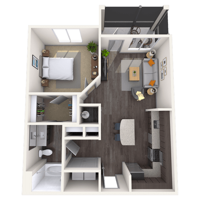 Floorplan image of unit 1400M206