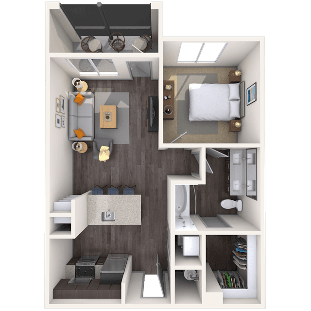 Floorplan image of unit 1420-307