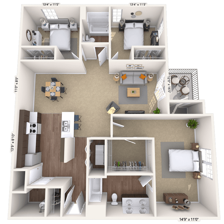 Floorplan image of unit 01950222