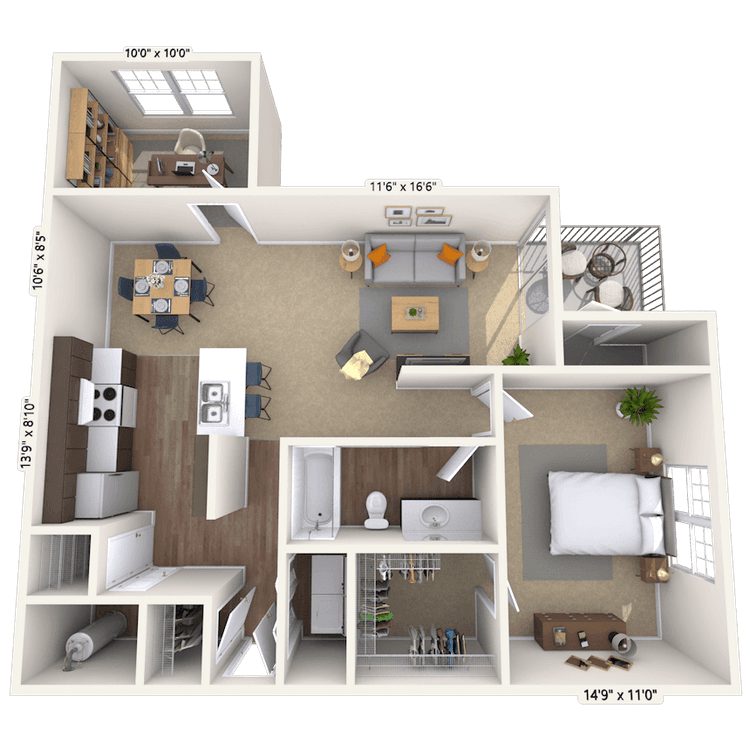 Floorplan image of unit 01940332