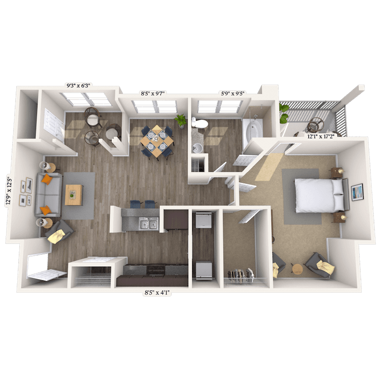 Floorplan image of unit 010402