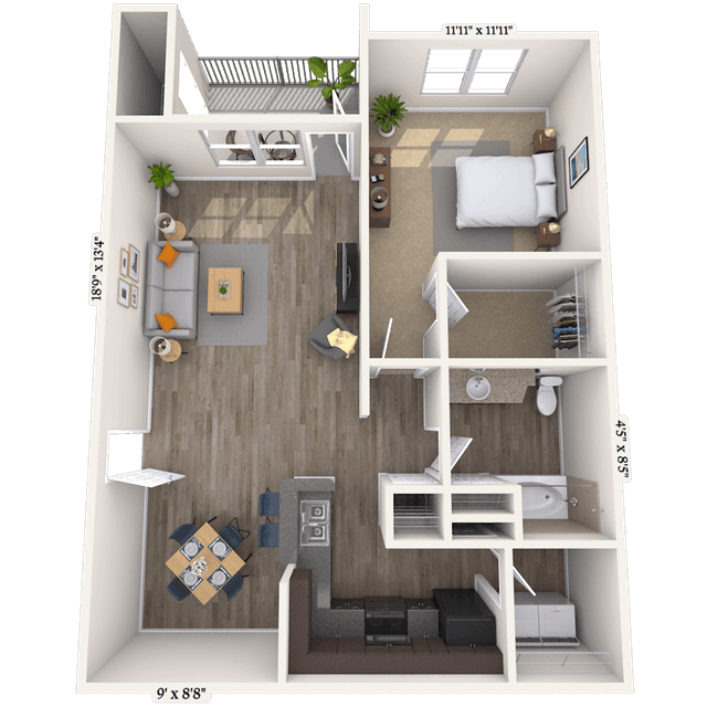 Floorplan image of unit 010717