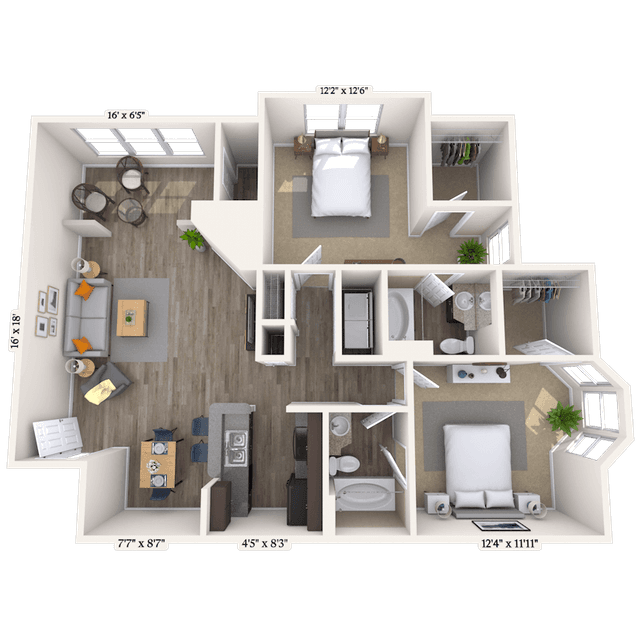 Floorplan image of unit 010812