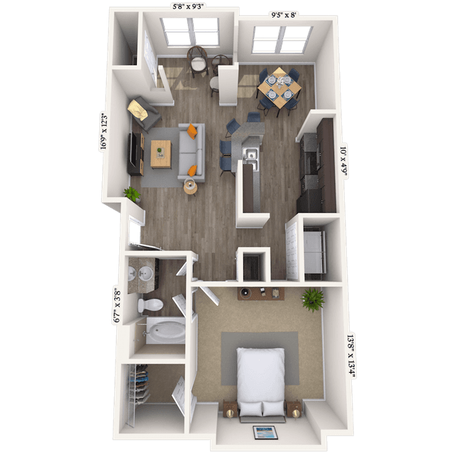 Floorplan image of unit 010908