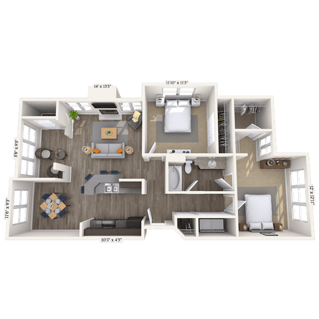 Floorplan image of unit 011303