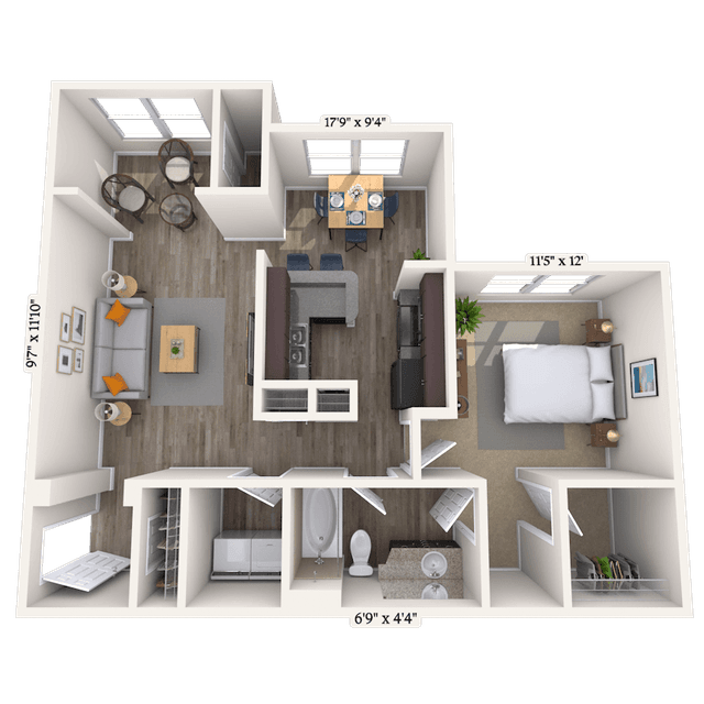 Floorplan image of unit 011909