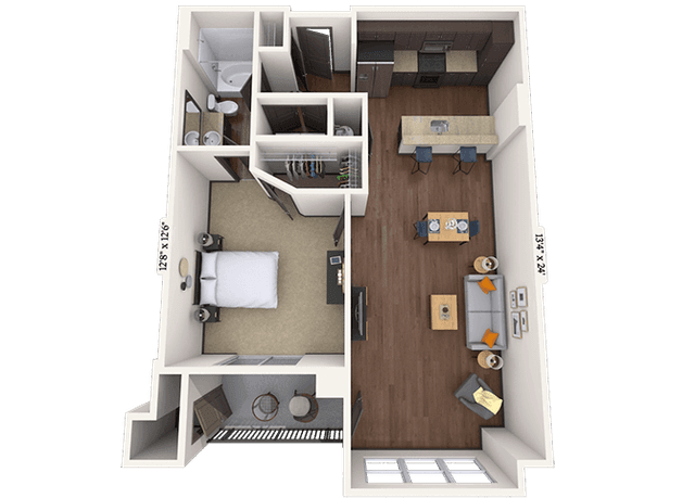 Floorplan image of unit II 2-1218