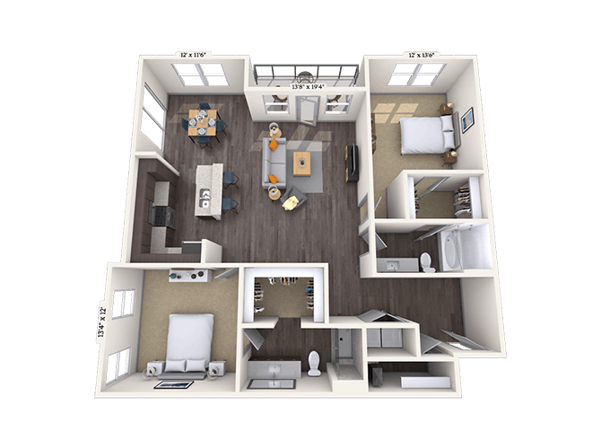 Floorplan image of unit II 8-323