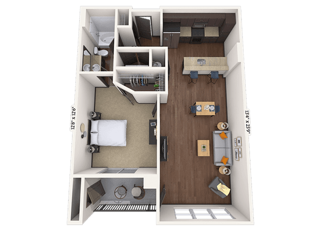 Floorplan image of unit II 2-1314