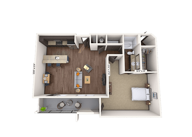 Floorplan image of unit II 2-1447