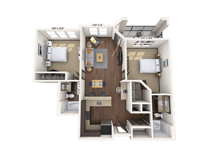 Floorplan image of unit 1-1103