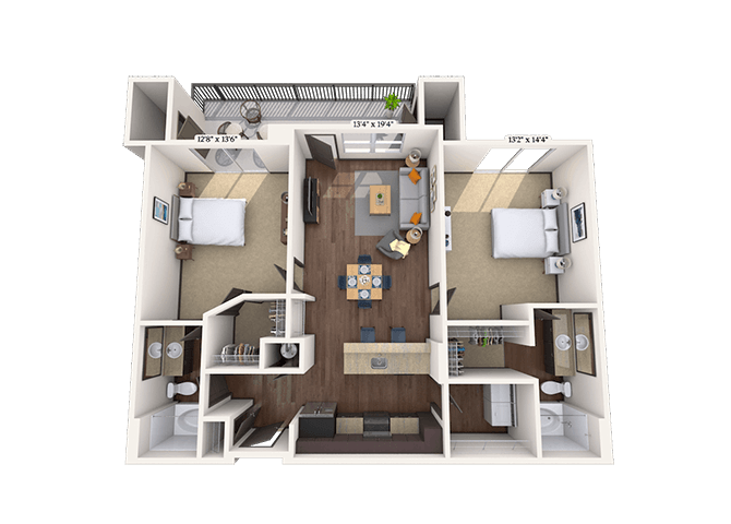 Floorplan image of unit II 2-1330
