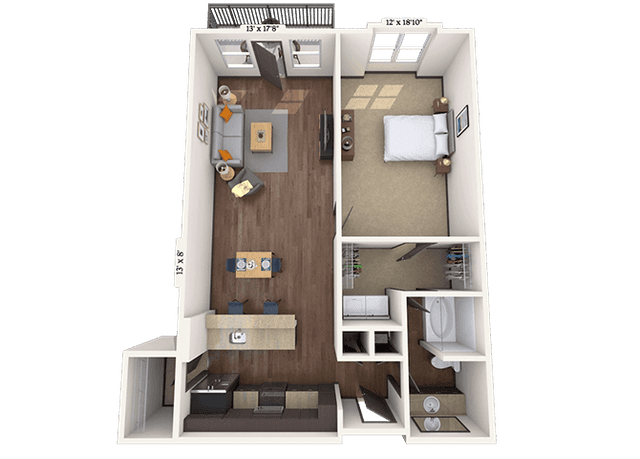 Floorplan image of unit II 8-211