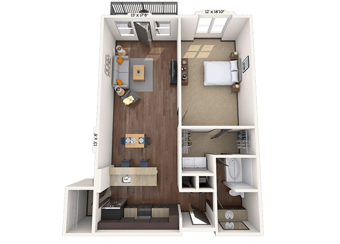 Floorplan image of unit II 8-311