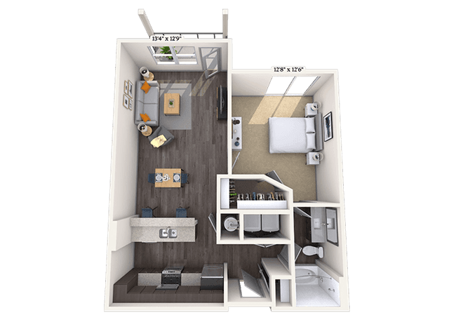 Floorplan image of unit II 2-1124