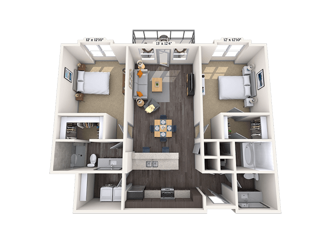 Floorplan image of unit II 8-209