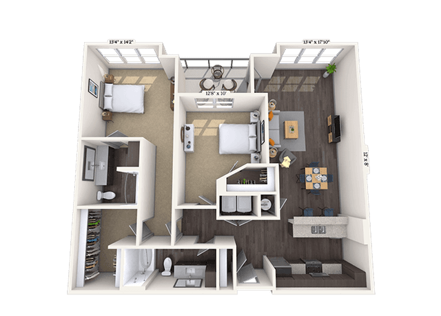 Floorplan image of unit II 2-1138