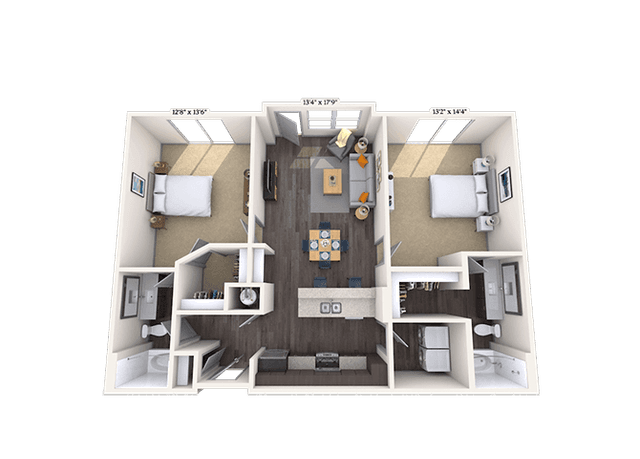 Floorplan image of unit II 2-1325