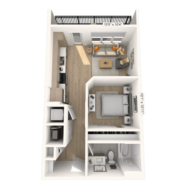 Floorplan image of unit 1406