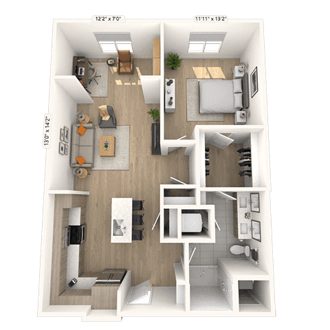Floorplan image of unit 3138
