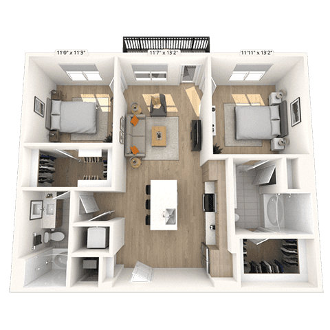 Floorplan image of unit 2424