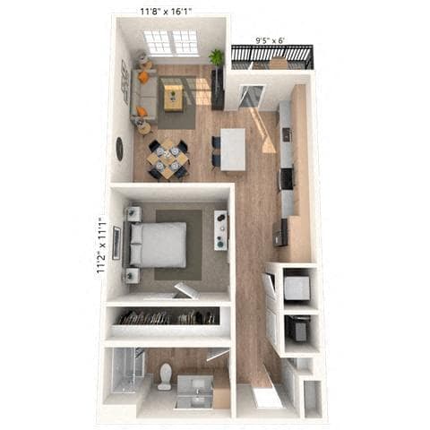 Floorplan image of unit 1004