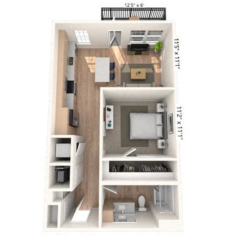 Floorplan image of unit 3203