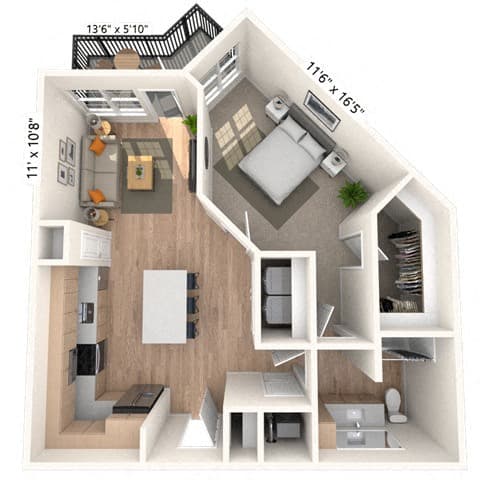 Floorplan image of unit 3013