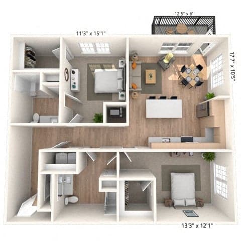 Floorplan image of unit 2002