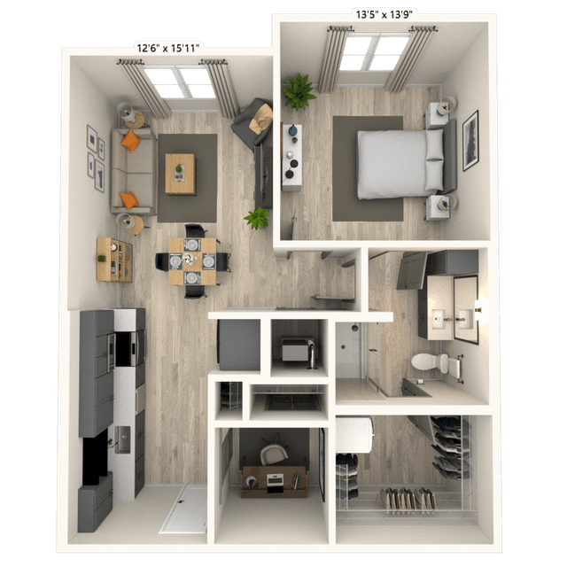 Floorplan image of unit 4043