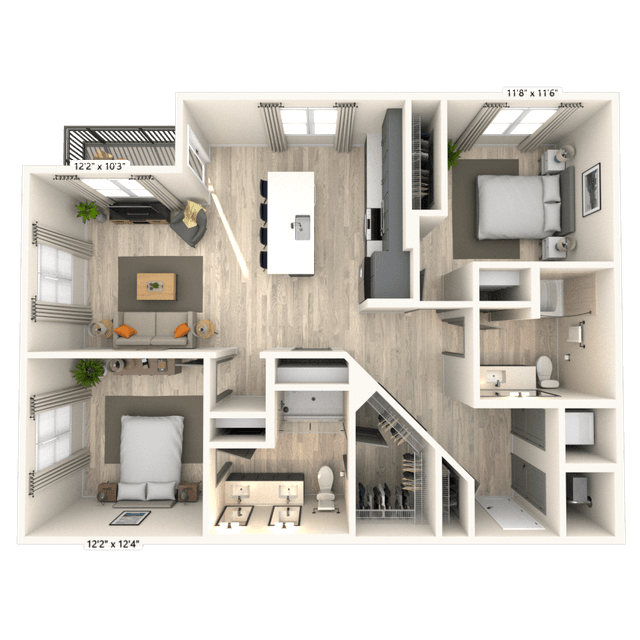 Floorplan image of unit 1001
