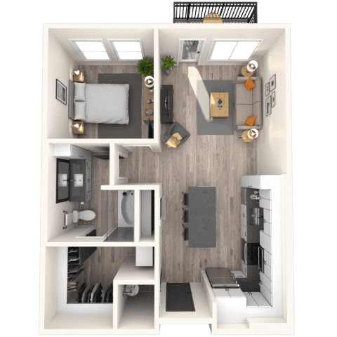 Floorplan image of unit 1223