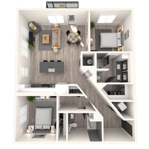 Floorplan image of unit 4401