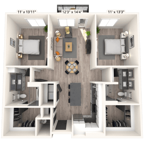 Floorplan image of unit 1314