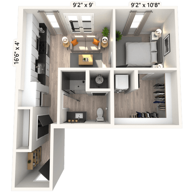 Floorplan image of unit 1095