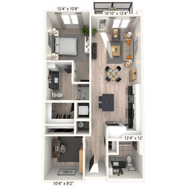 Floorplan image of unit 1082